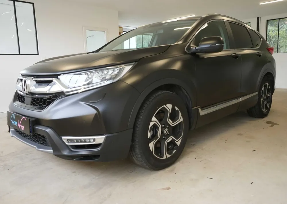 covering CRV complet noir mat après